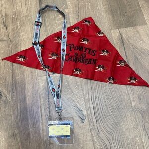 Disney Cruise Line set ;Lanyard & Pirates of the Caribbean neckerchief ( unisex)